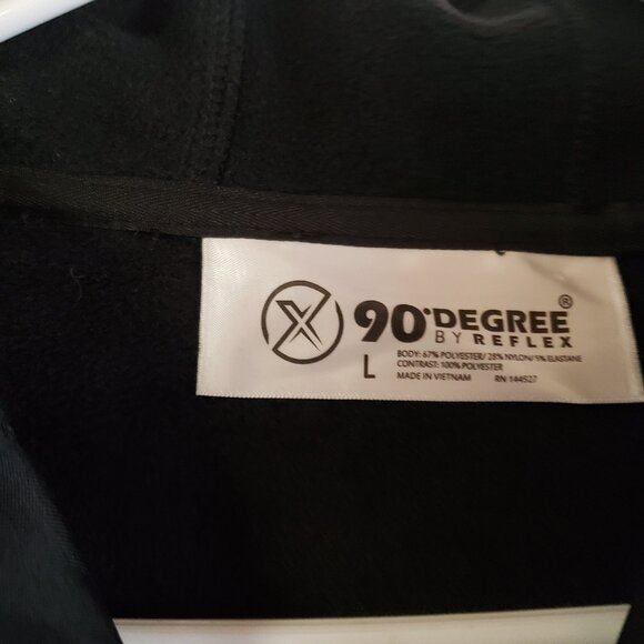 90 Degree by Reflex Men's Fleece Lined Full Zip Hoodie Black Size Large NWT - Picture 4 of 12